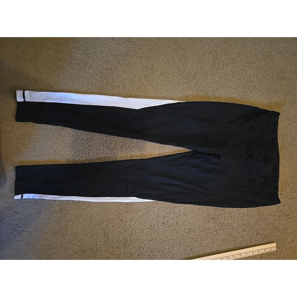 Black With White Side Stipe‎ Stretchy Pants